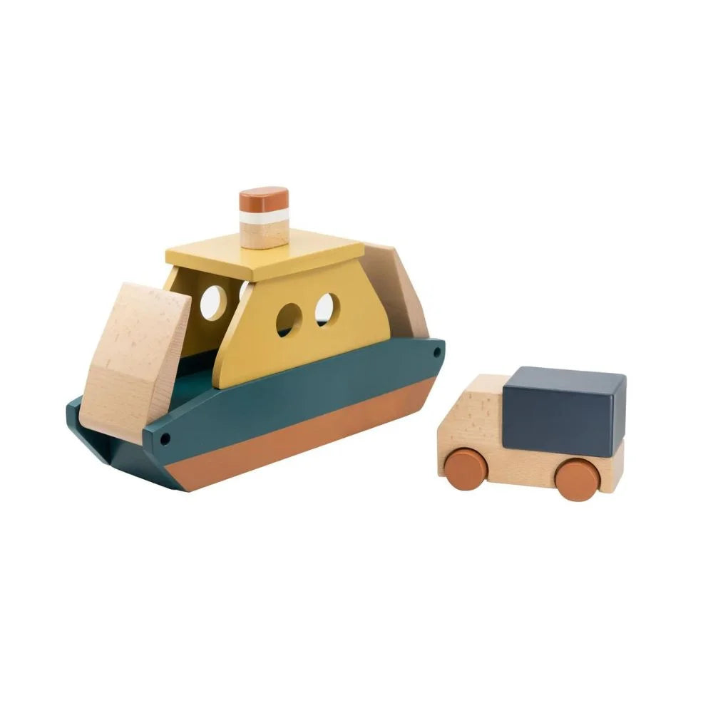 An image of Wooden Ferry Toy - Wooden Toys - Transport Toys | Sebra