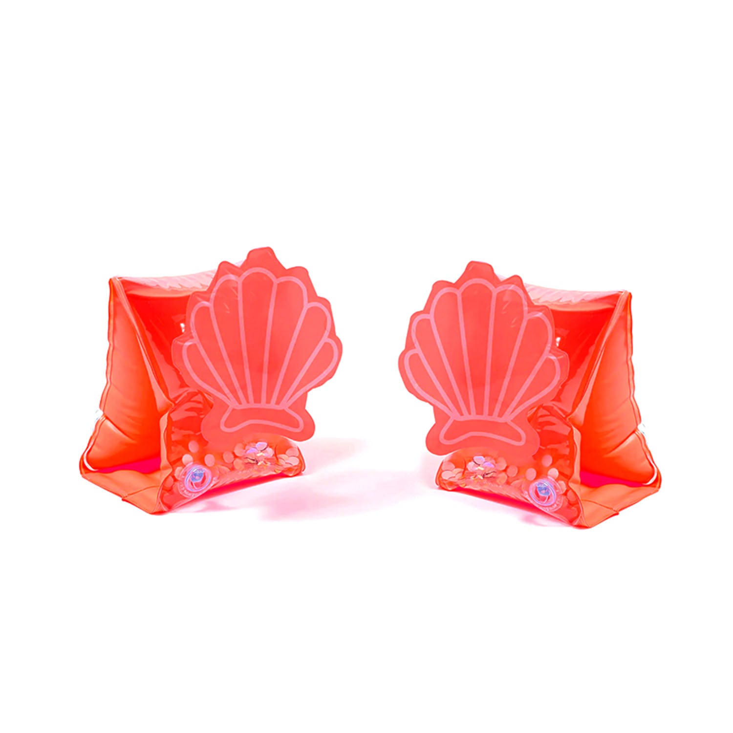 An image of Sunnylife Buddy Float Armbands (Neon Coral) – Safe & Stylish Summer Fun