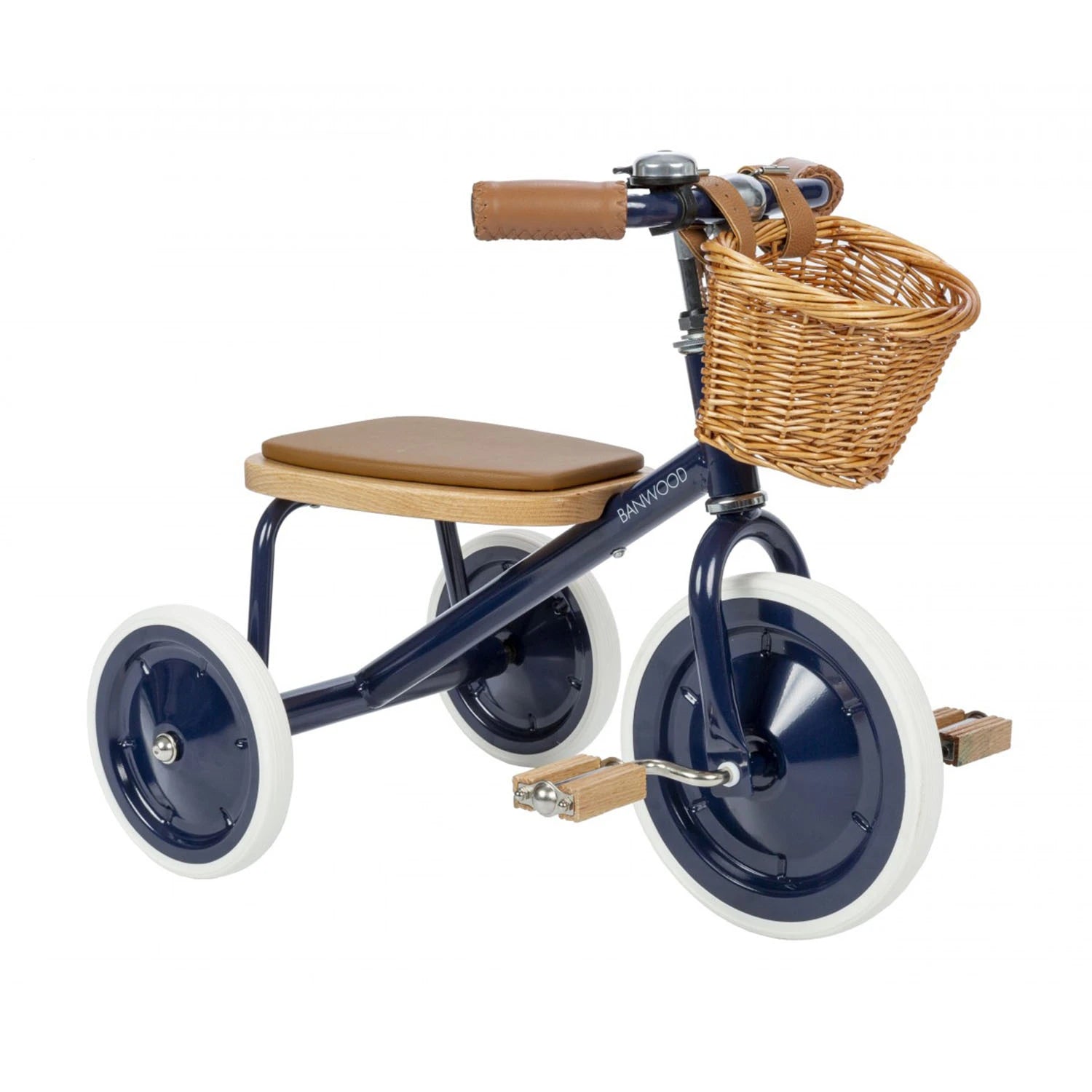 An image of Banwood Buy Banwood Vintage Trike – Classic Toddler Tricycle Navy