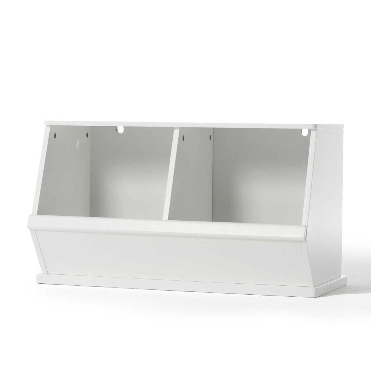 An image of Wooden Toy Storage Trunks - Double Stacking Storage White