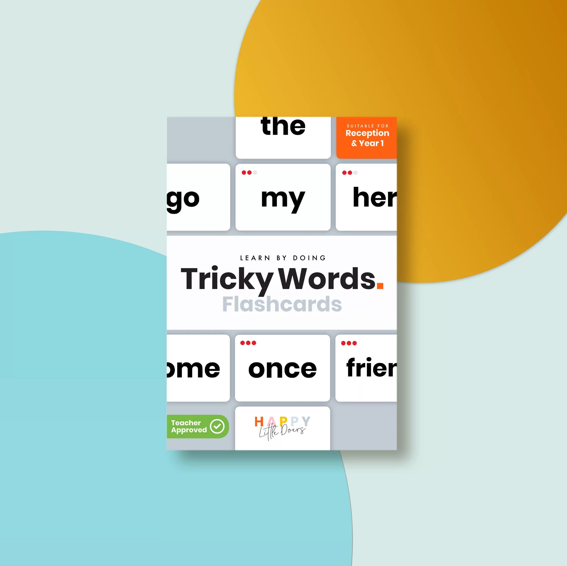 An image of Tricky Words Flashcards - Reception & Year 1 - Happy Little Doers