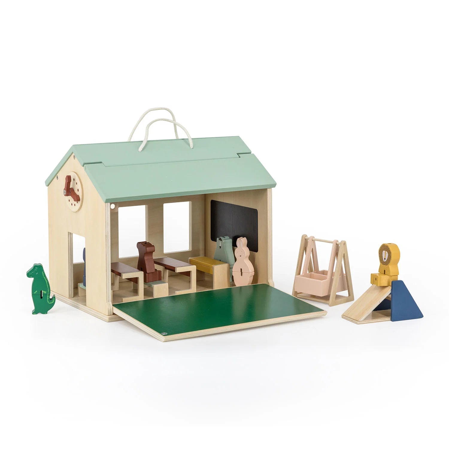 An image of Kids Wooden Toys - Trixie Wooden School | Small Smart UK