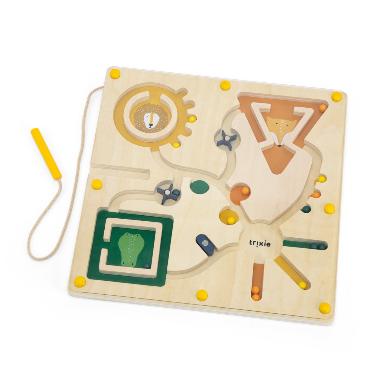 An image of Wooden Magnetic Maze Activity Board - Wooden Toys | Trixie Baby