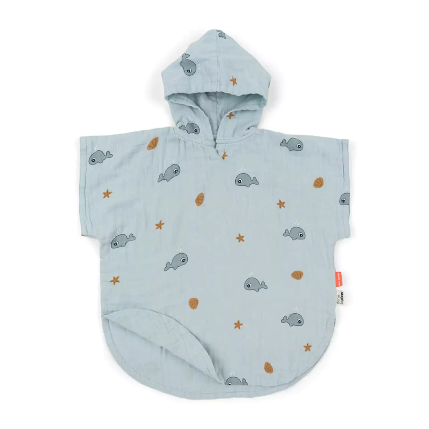 An image of Hooded Beach Towel: Great Way to Keep Your Child Warm & Dry Blue