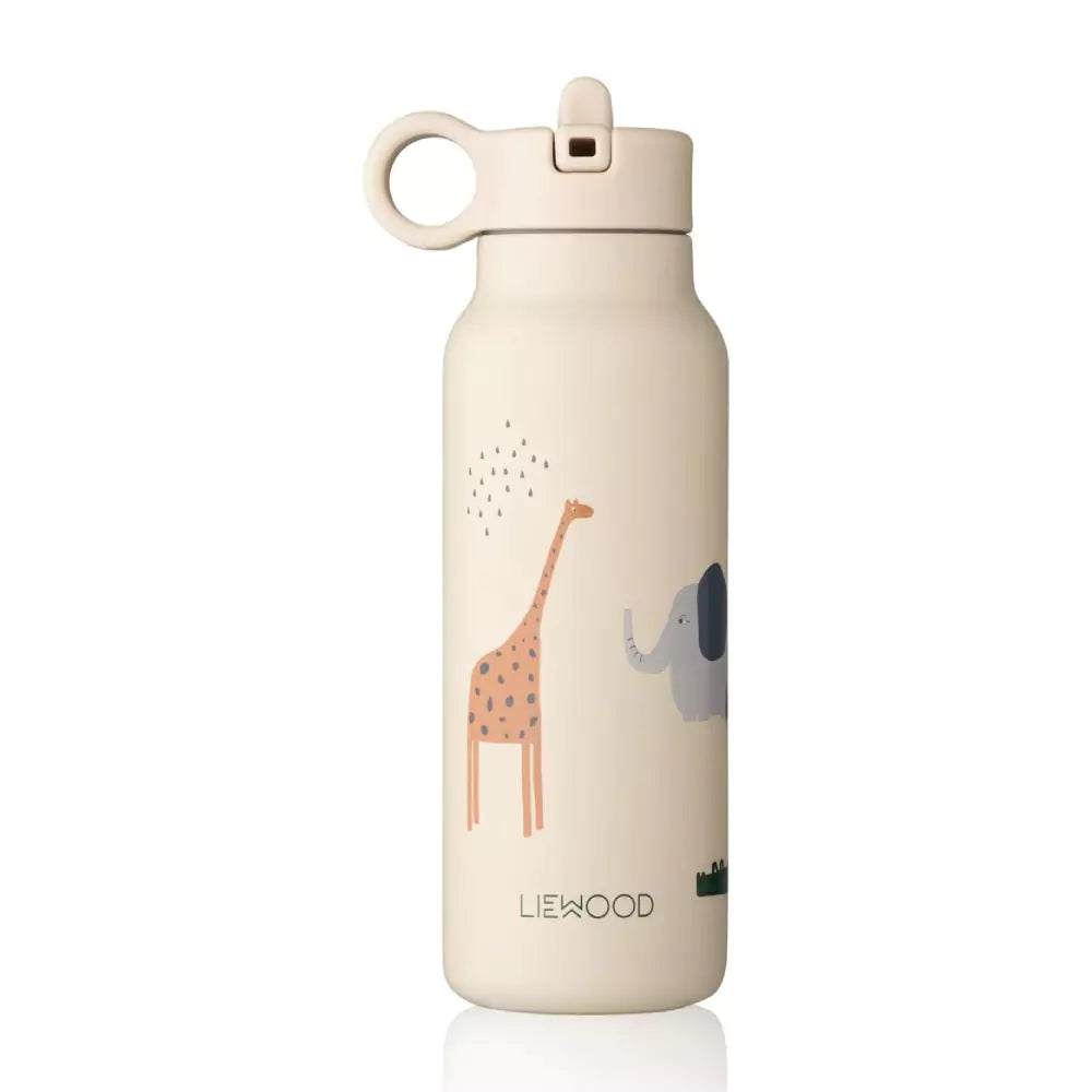 An image of Liewood Falk Steel Water Bottle - 350ml | Thermal & Stylish Safari Sandy Mix