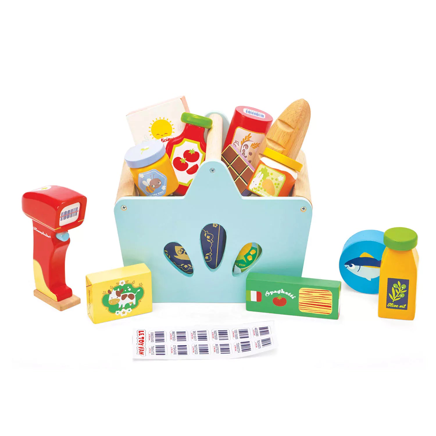 An image of Pretend Play Toys - Honeybee Market - Groceries & Scanner | Le Toy Van