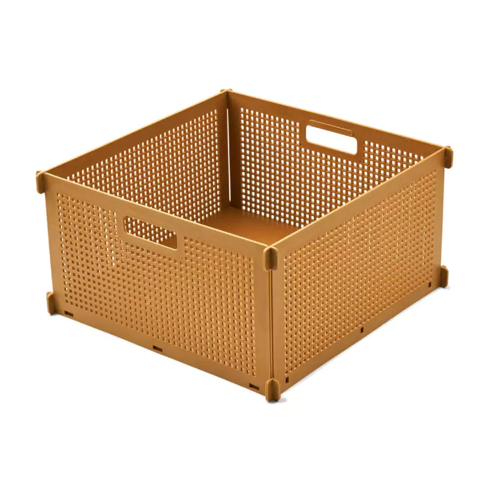 An image of Toy Storage - Kids Dirch Storage Boxes - Medium | Liewood Golden Caramel