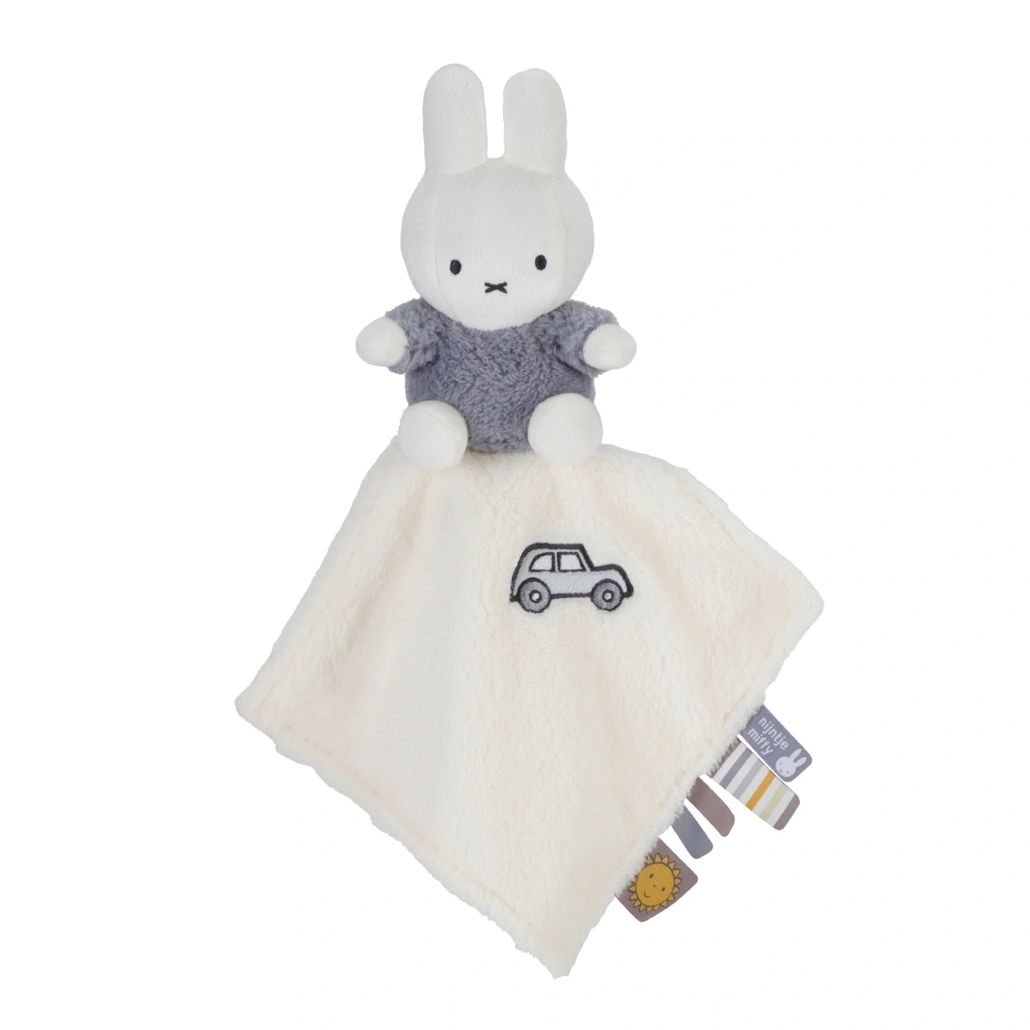 An image of Miffy Cuddle Cloth (Fluffy Blue & Pink) - Soft Comfort for Babies Blue