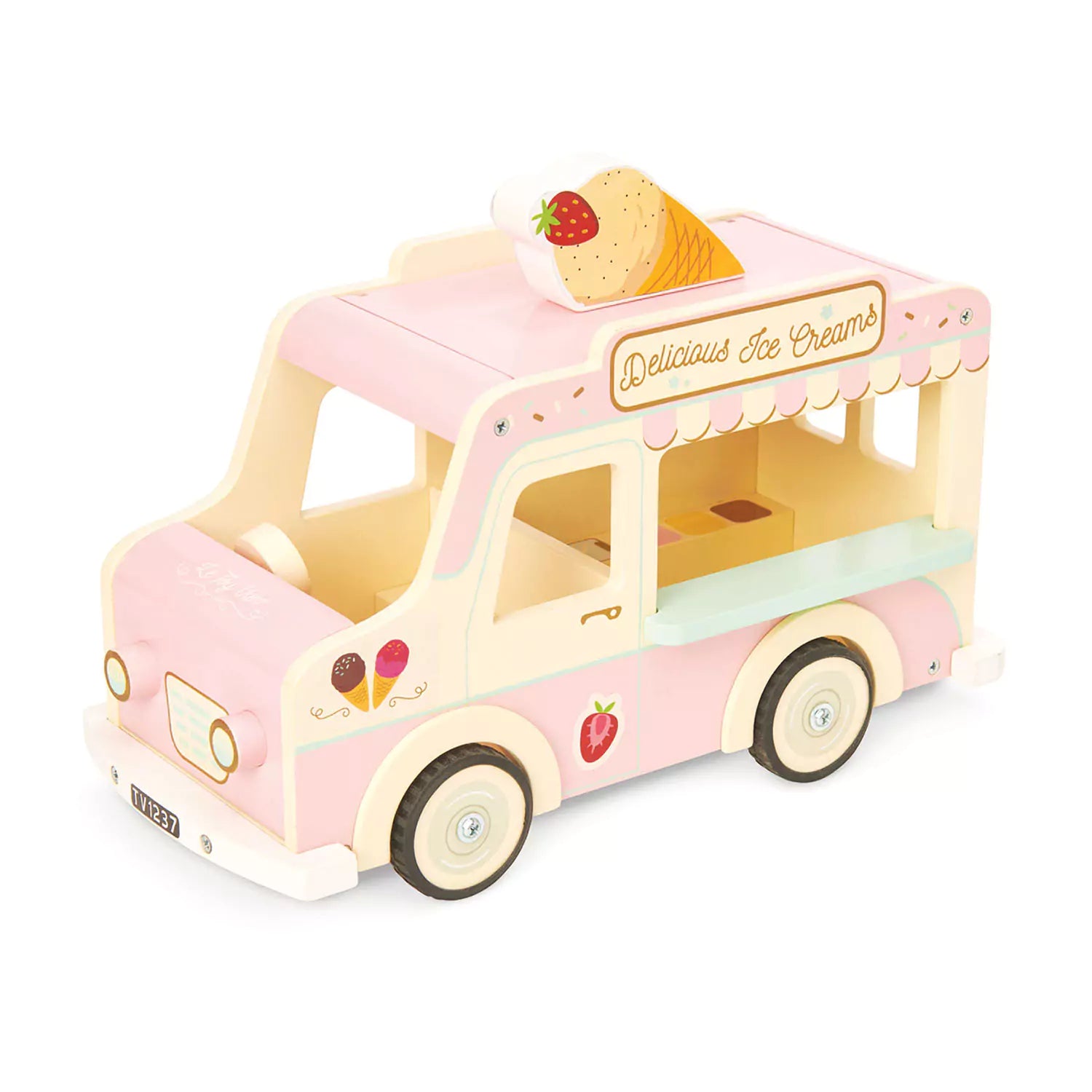 An image of Wooden Toy - Wooden Ice Cream Van | Le Toy Van