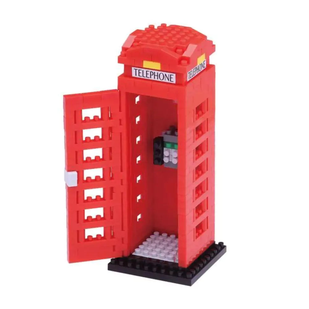 An image of Micro Building Blocks - Nanoblock Red Telephone Box | SmallSmart UK