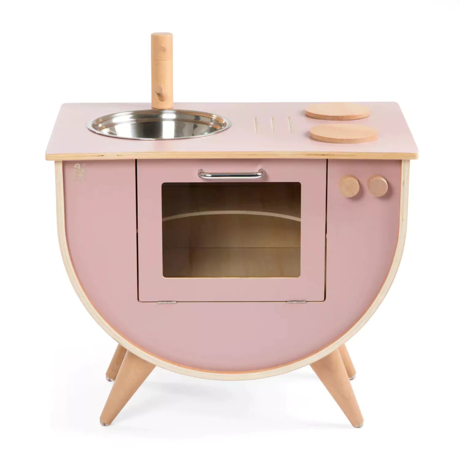 An image of Buy Sebra Children Wooden Kitchen for Kids - Blossom Pink