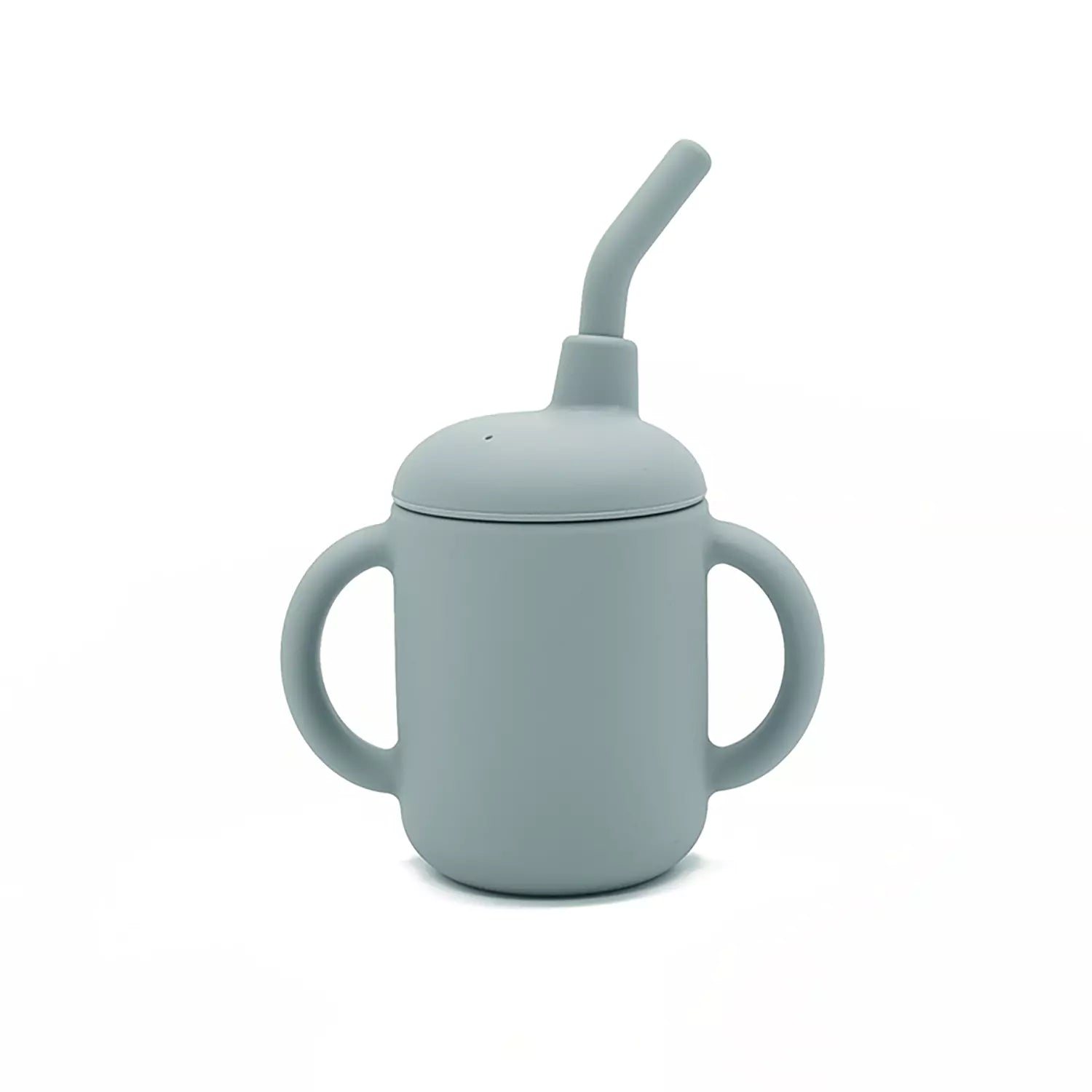 An image of Silicone Sippy Cup with Straw | Spill-Proof Toddler Cup Blue