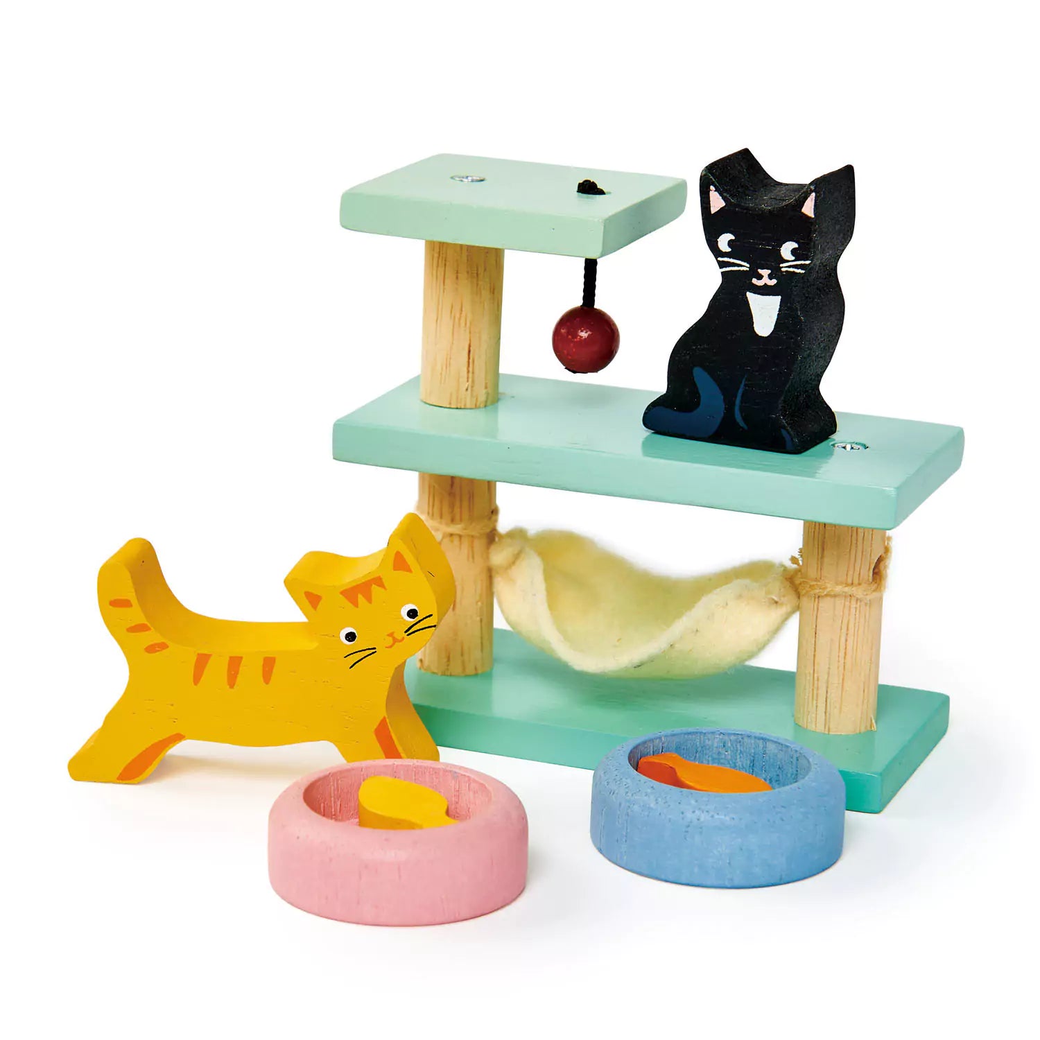 An image of Wooden Toys - Tender Leaf Wooden Cat | Small Smart UK