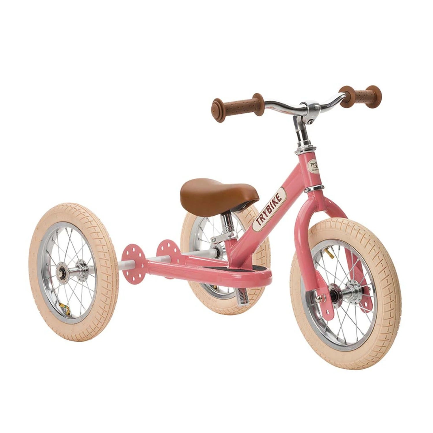 An image of Childrens Bike - Balance Bike - 2 in 1 Balance Trike | Trybike Vintage Pink