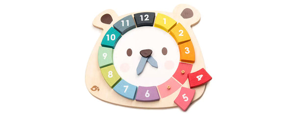 Wooden Toy Clock - Educational Toys for Kids