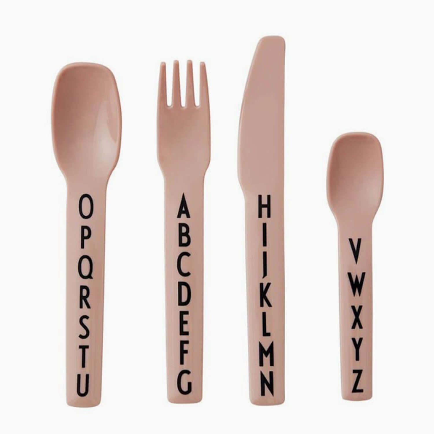 An image of Design Letters Kids Cutlery Set Nude
