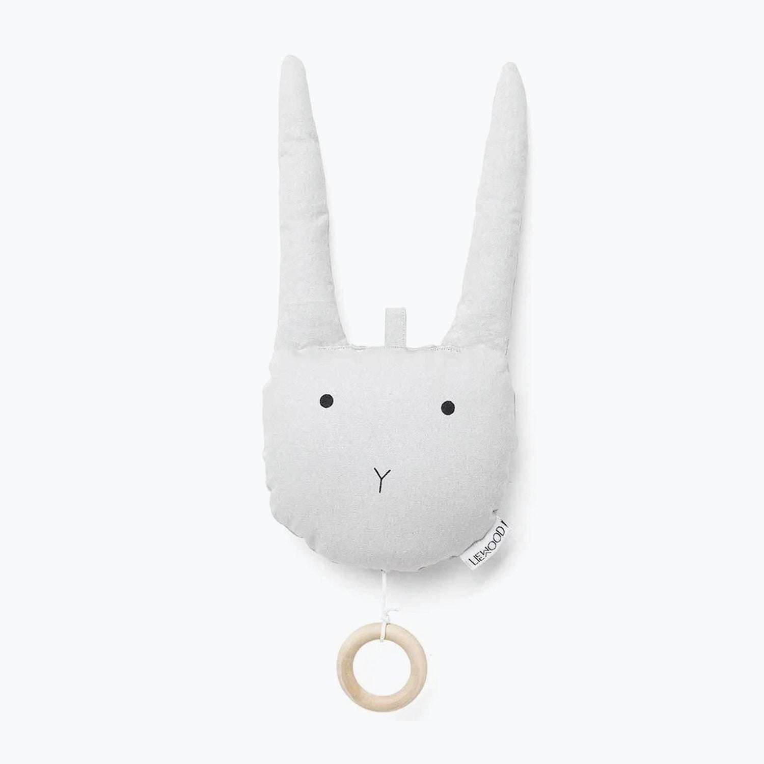 An image of Liewood Baby Musical Soft Toys - Rabbit | Playtime | SmallSmart.co.uk
