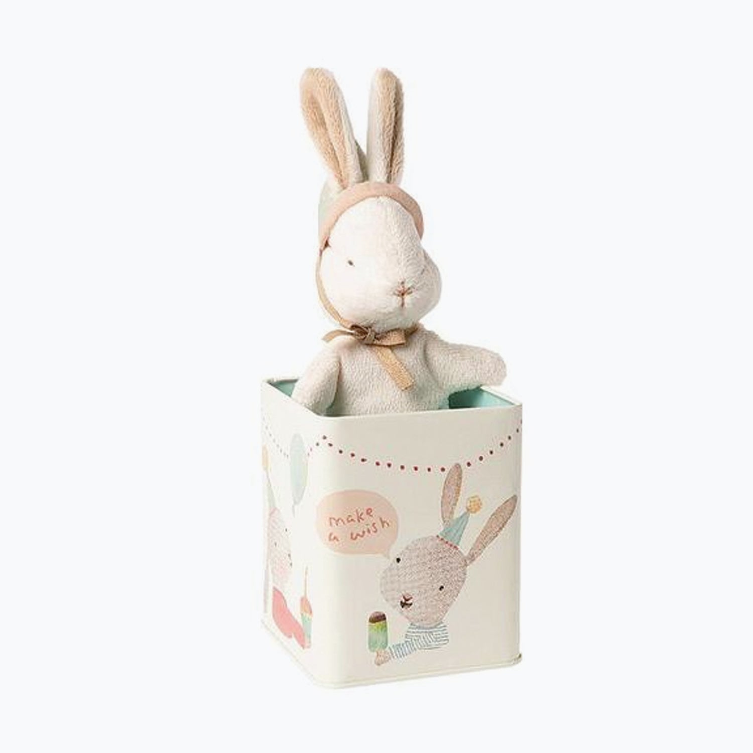 An image of Maileg Bunny Toy - Happy Day Bunny In Box - Kids Gifts | Maileg