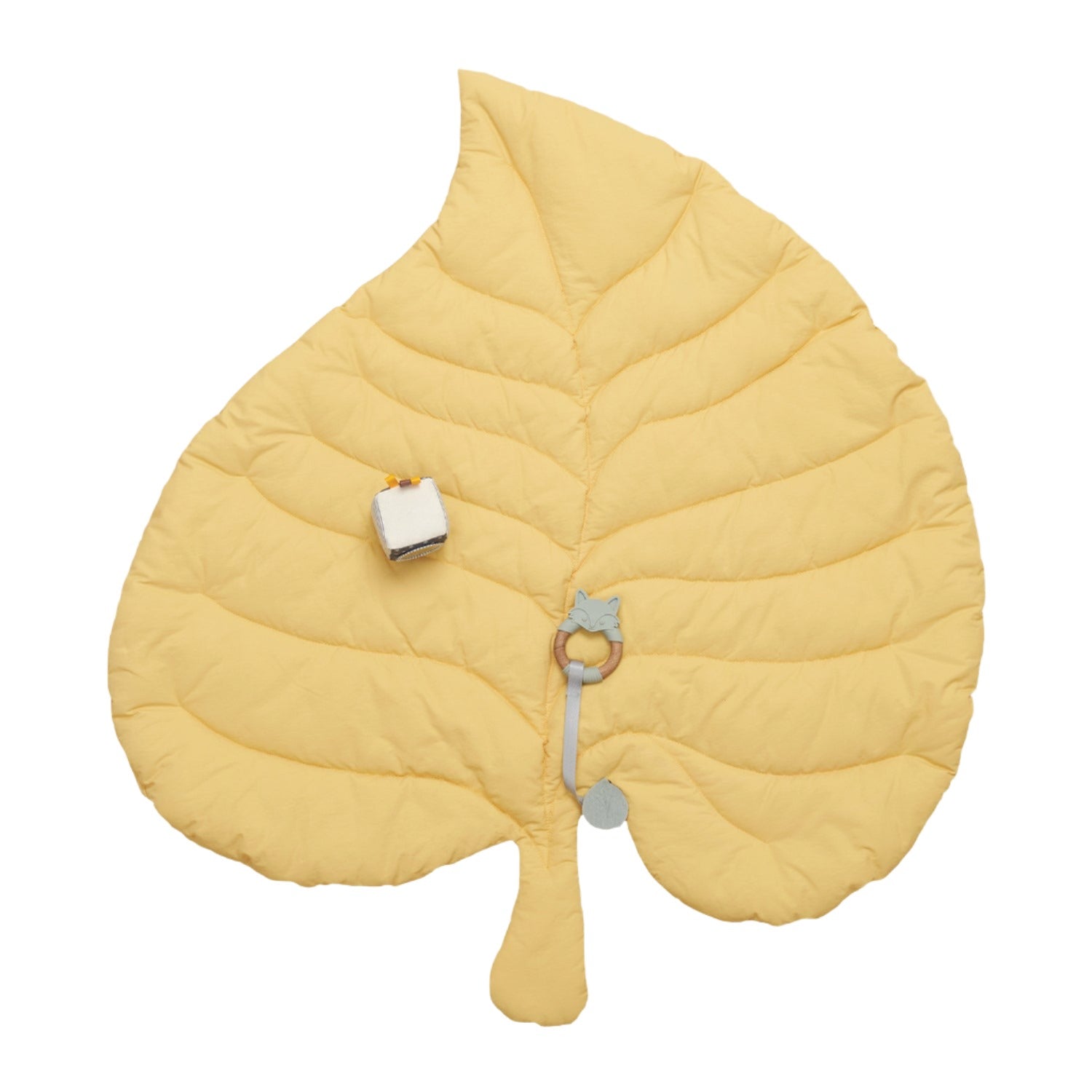 An image of MiniDream Leaf Baby Activity Playmat - Mustard