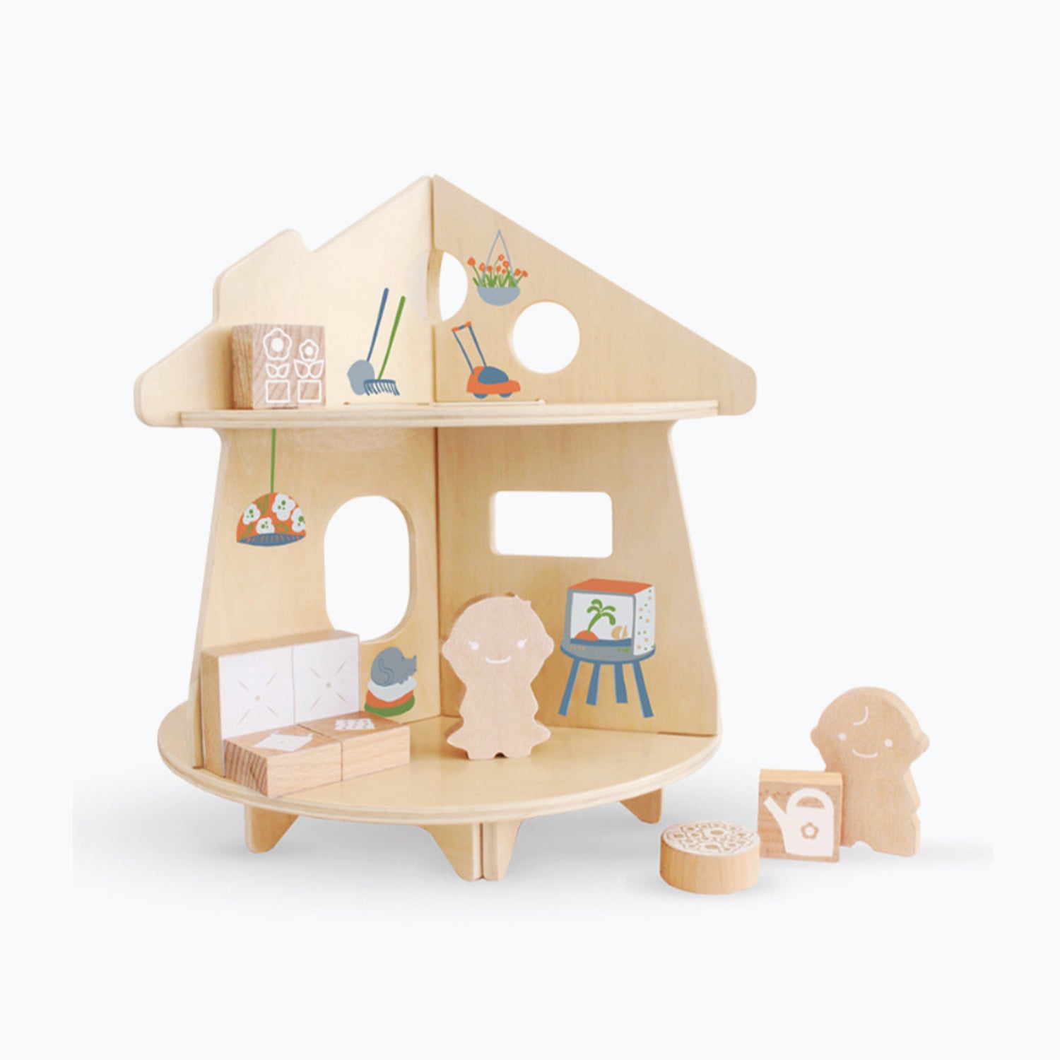 An image of Wooden Playhouse - PortaPlay House of Fun | Oribel