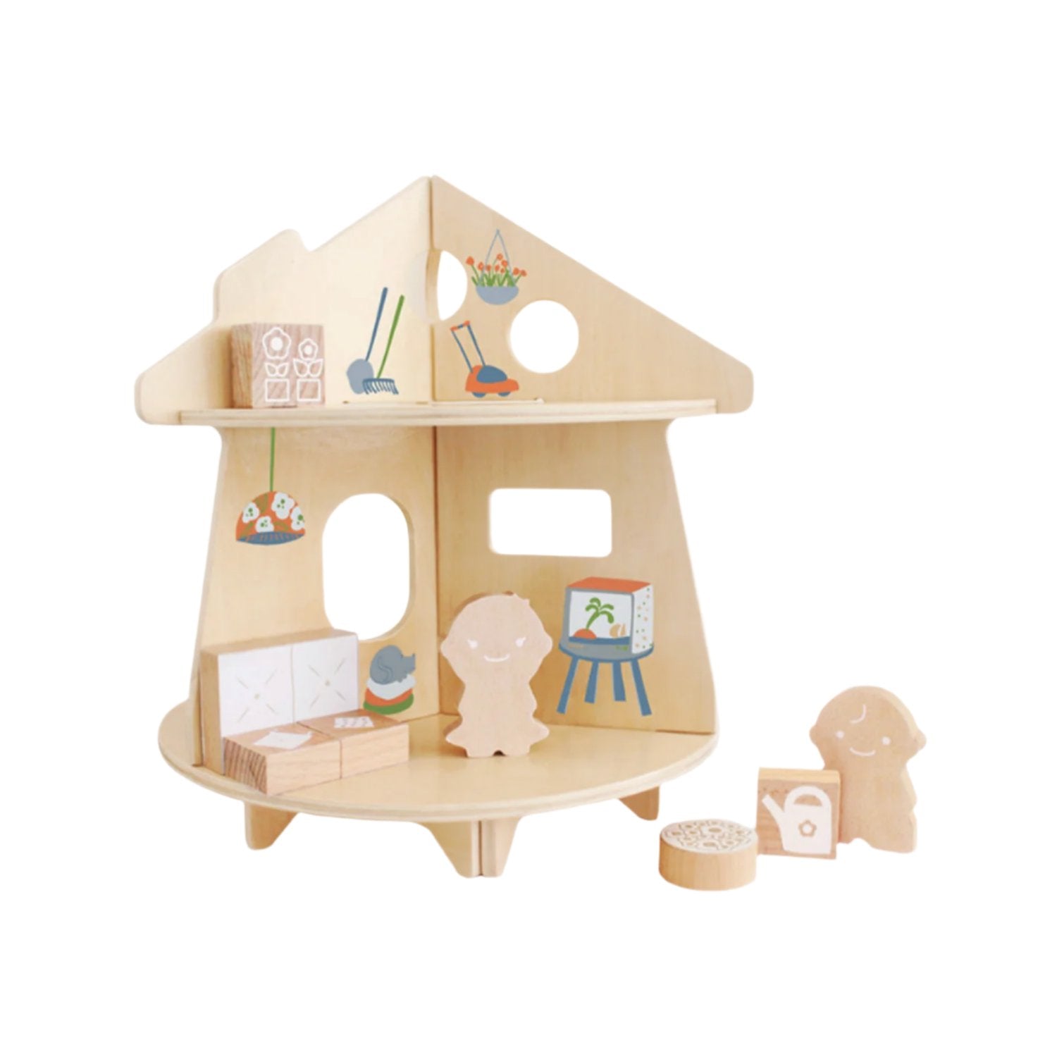 An image of Wooden Playhouse - PortaPlay House of Fun | Oribel