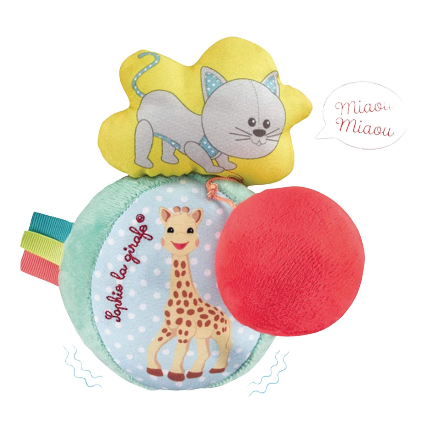 An image of Sensory Toy - Sensory Ball- Sophie The Girafe - Sense & Soft - Vibrating Sound B...