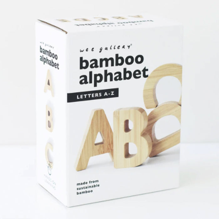Wee Gallery Bamboo Alphabet Wooden Blocks