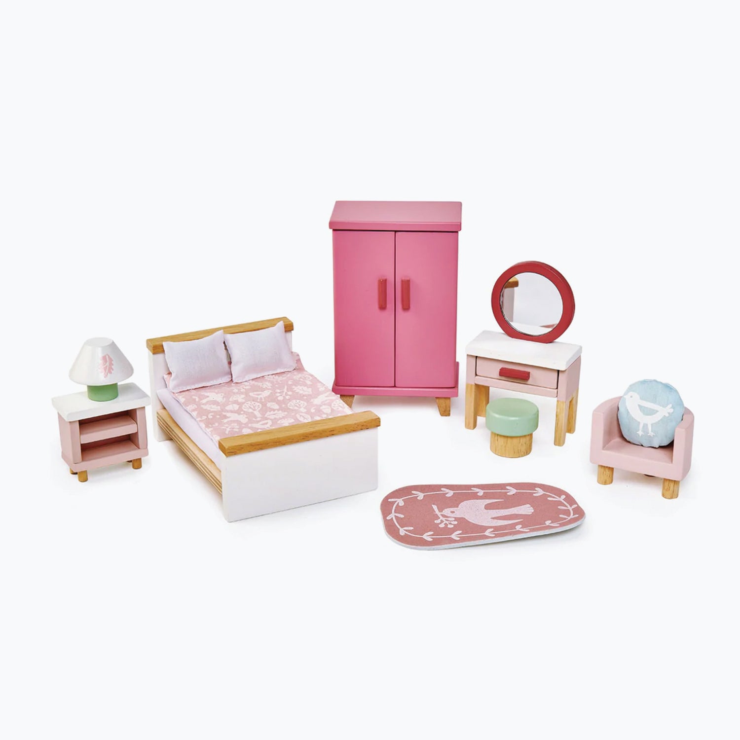 An image of Tender Leaf Dollhouse Bedroom Furniture - Dollhouse Furniture - Miniture Bathroo...