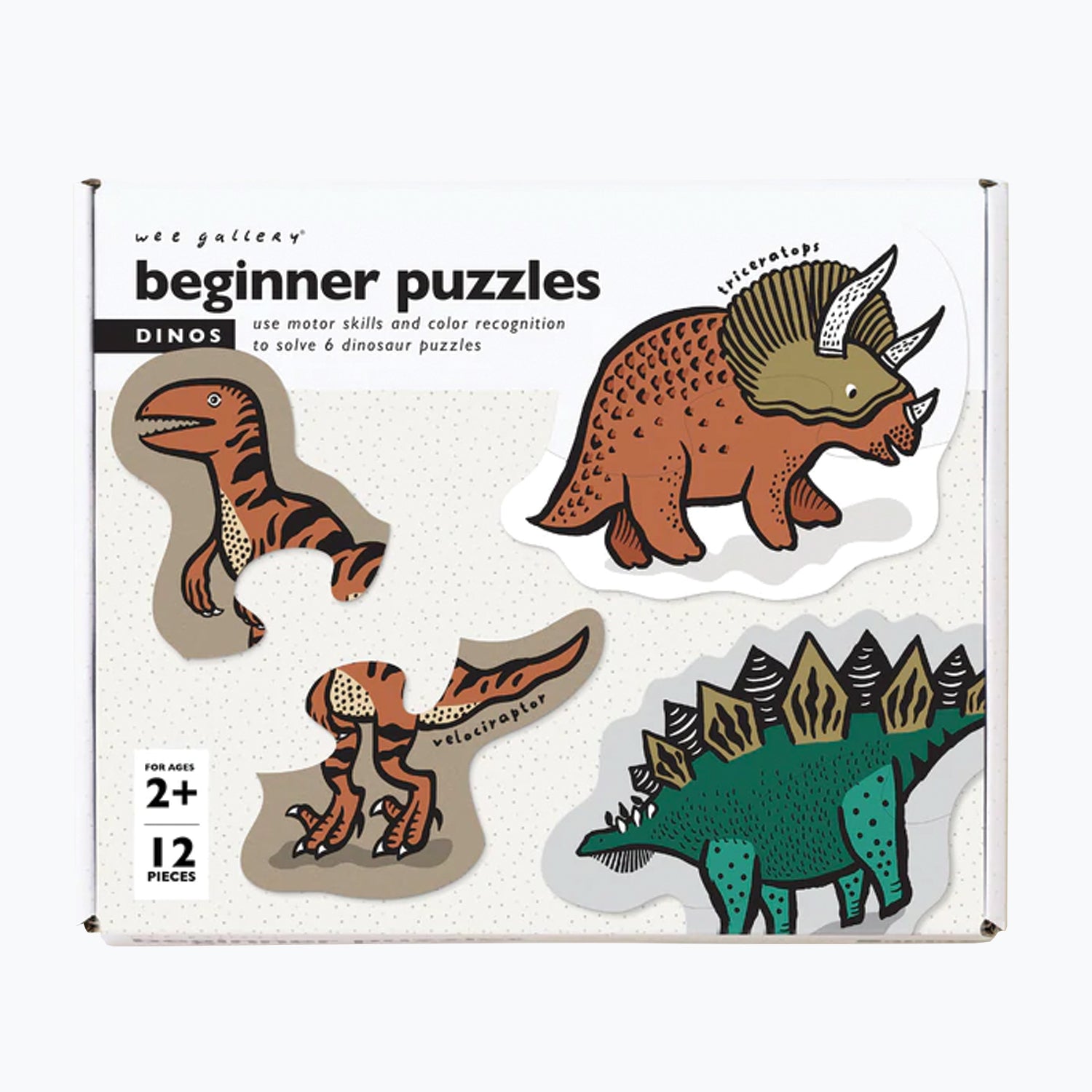 An image of Wee Gallery Beginner Puzzles - Dino Puzzle - Kids Puzzle | Wee Gallery