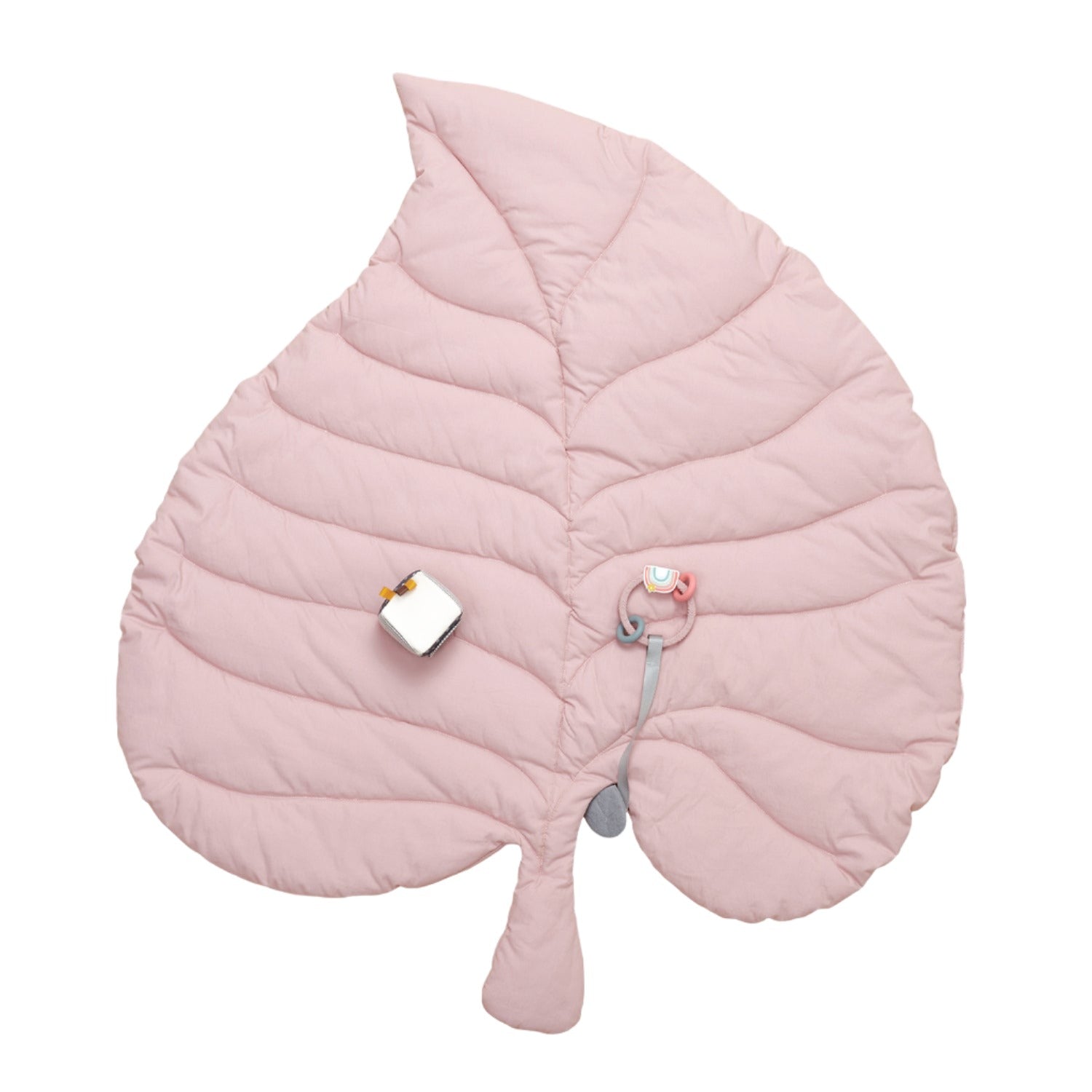 An image of MiniDream Leaf Baby Activity Playmat (Pink) – Soft & Sensory