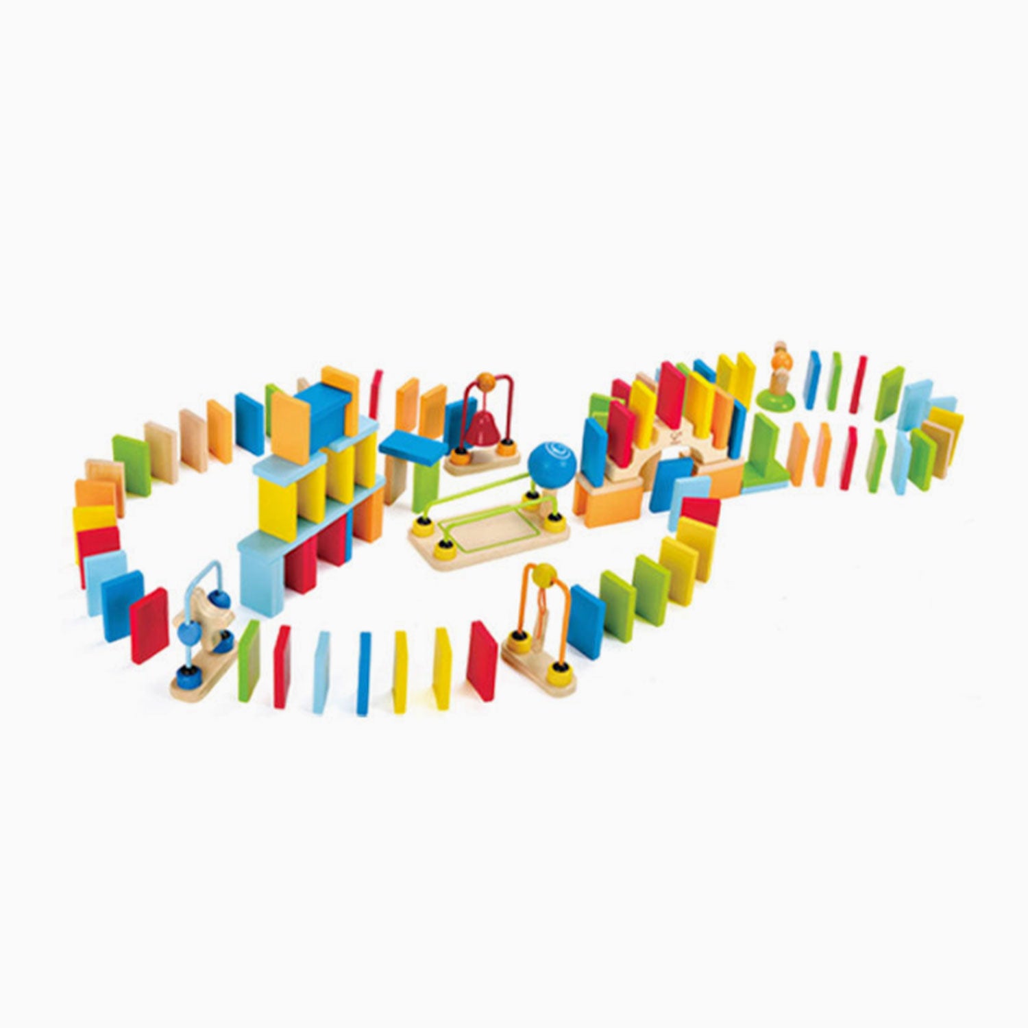 An image of Hape Kids Dynamo Dominoes - Colourful Blocks - Kids Games | Hape