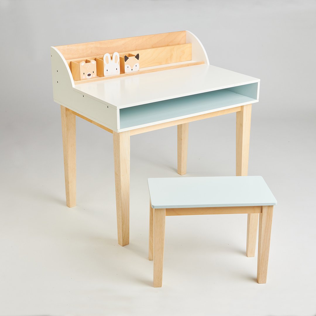 An image of Kids Wooden Table Set - Kids study table and Chair | Tender Leaf