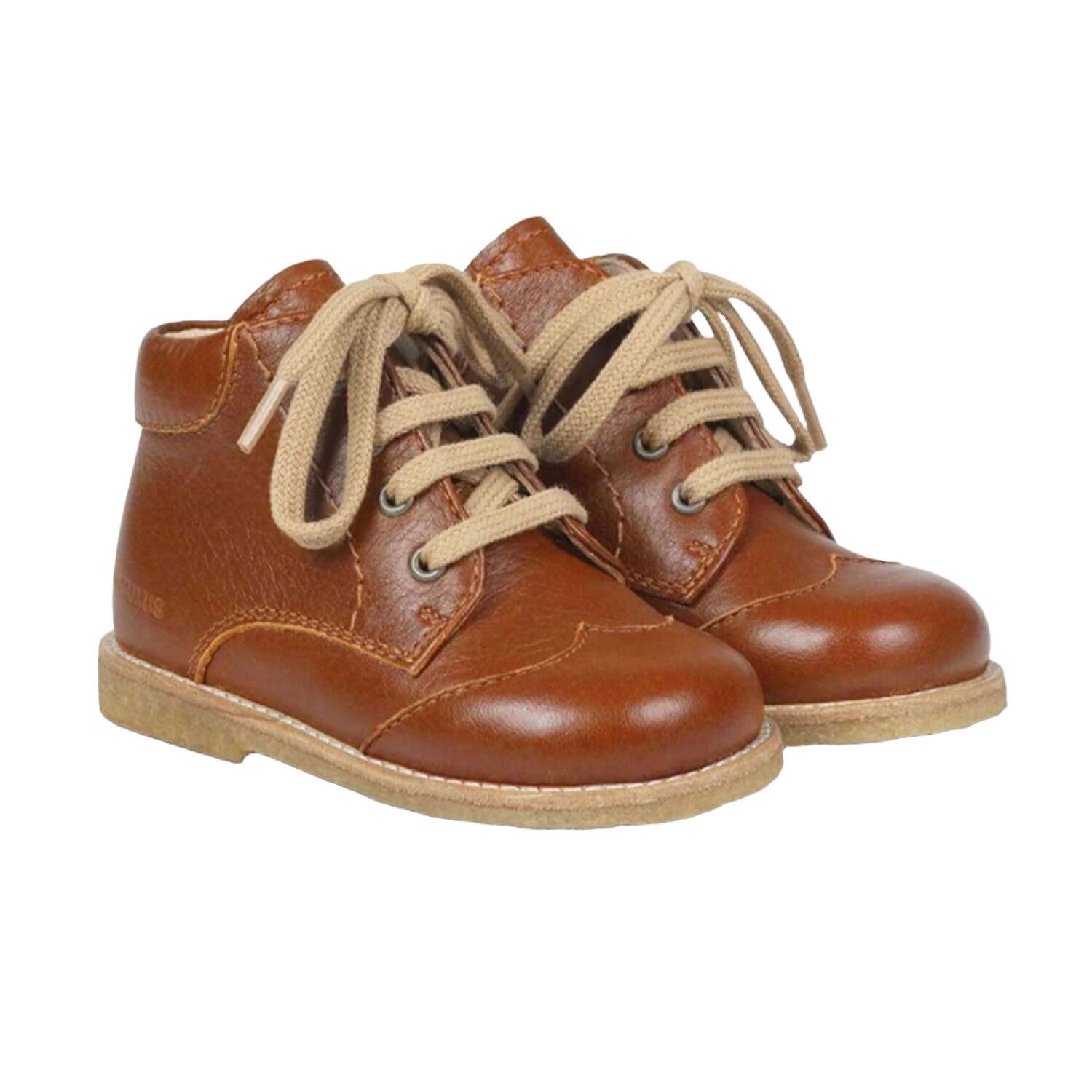 An image of Angulus Basic Starter Lace Boot - Kids Leather Boot - Brown Kids Boots | Angulus...