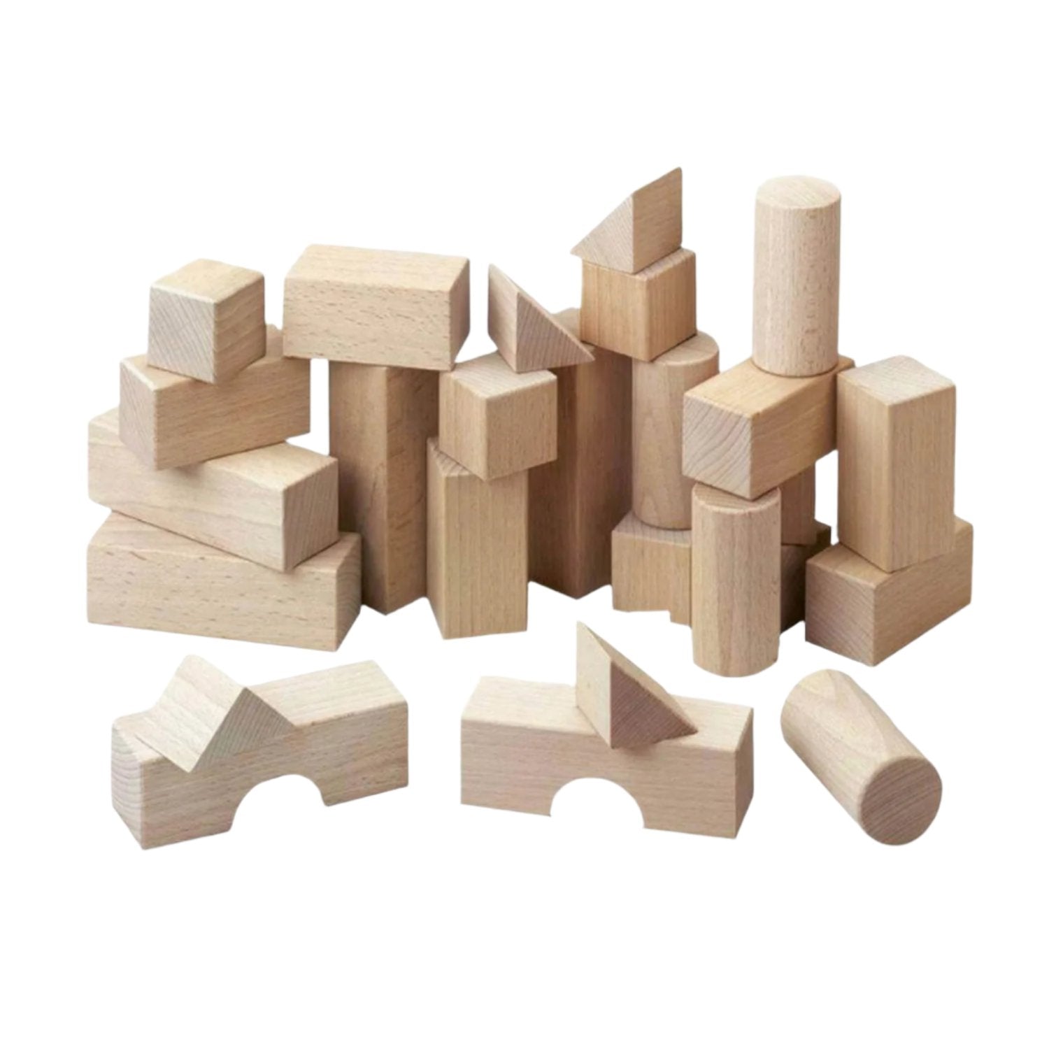 An image of Building Blocks - Wooden Block Starter Set 26 Pcs | HABA