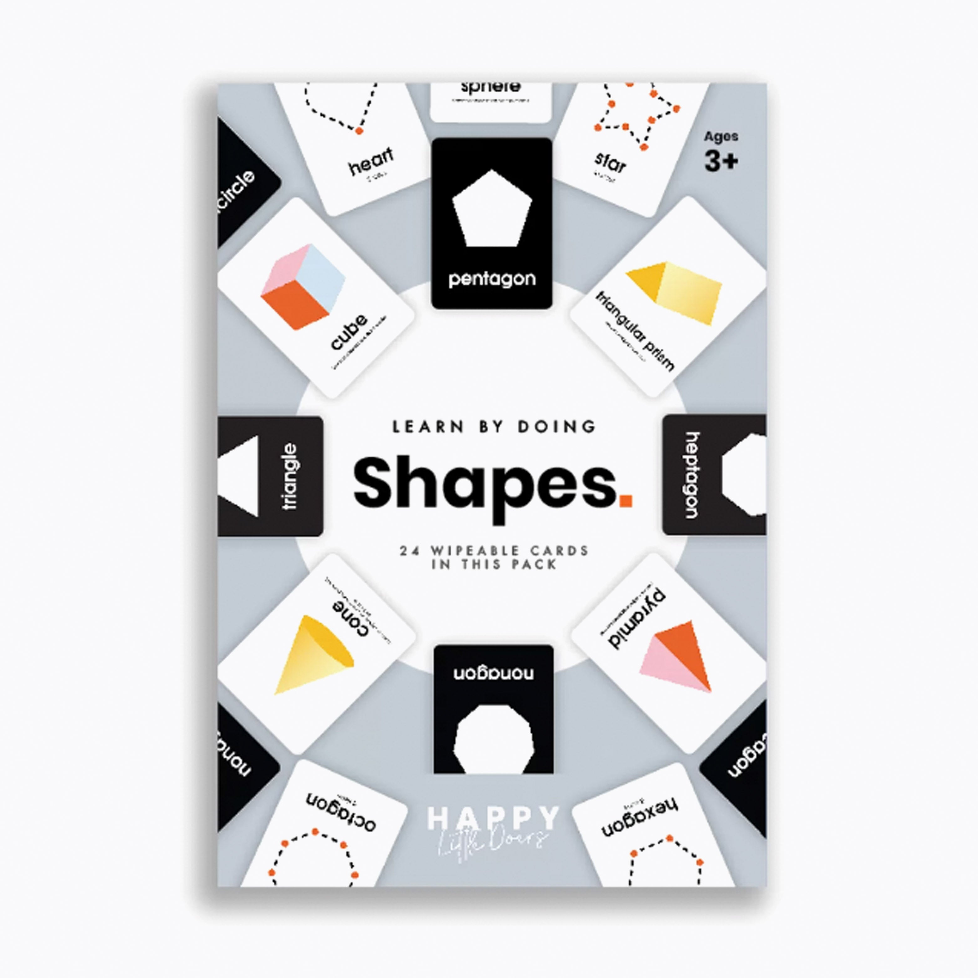 An image of Shapes Flashcards - Happy Little Doers | Small Smart UK
