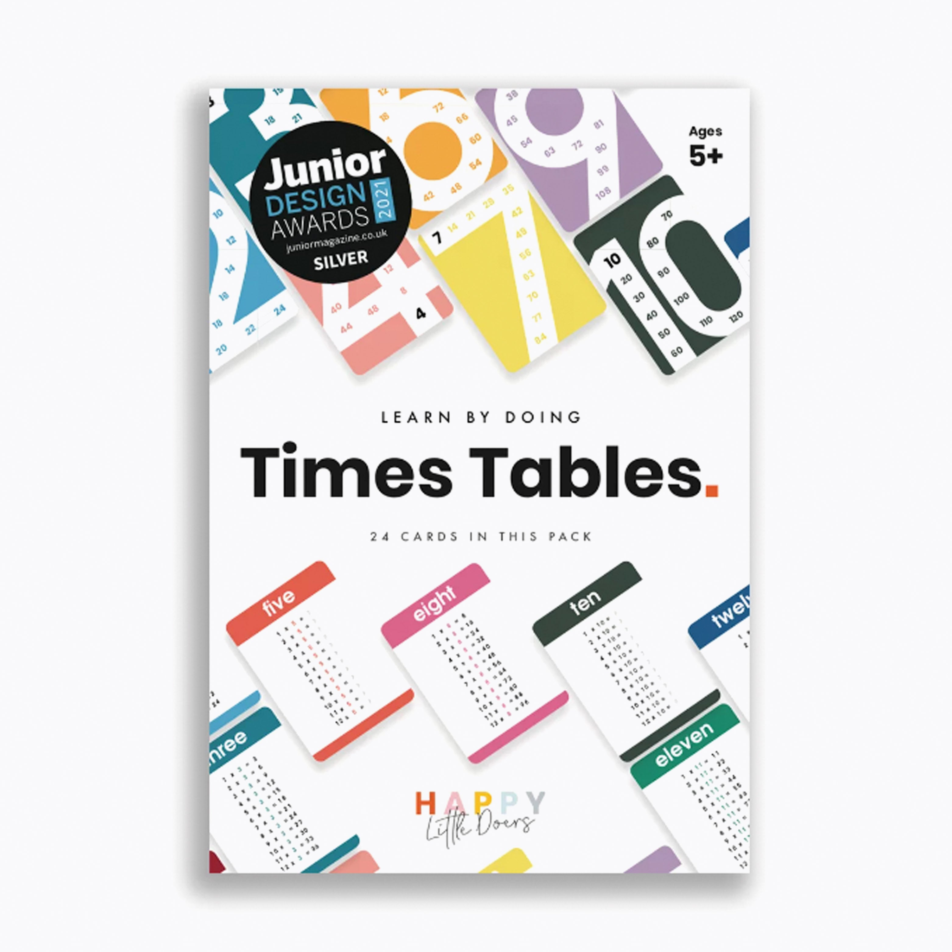 An image of Times Tables Flashcards - Happy Little Doers | Small Smart UK