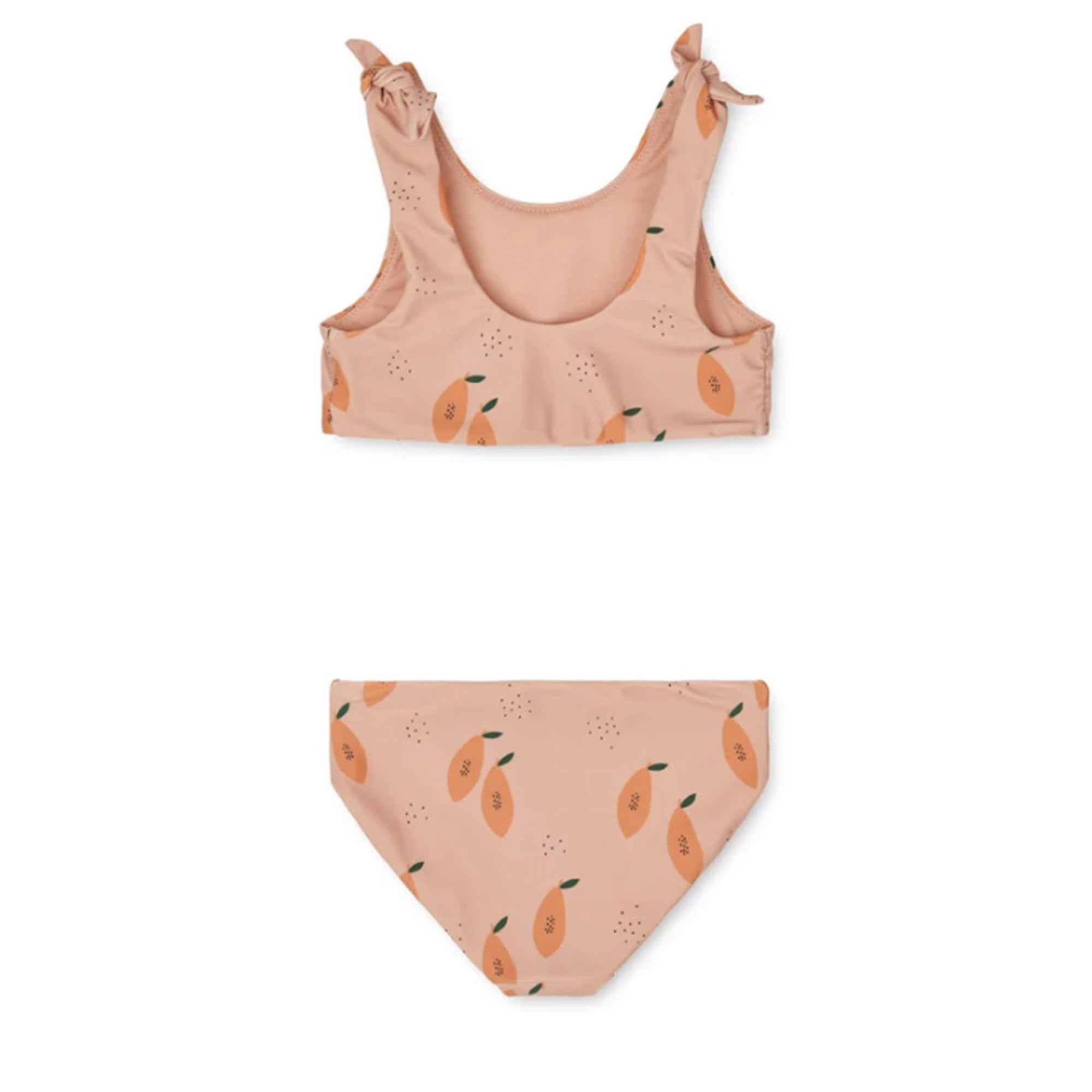 An image of Girls Bikini - Kids Swimwear- Bow Bikini Set Papaya | Liewood 98CM/3Y