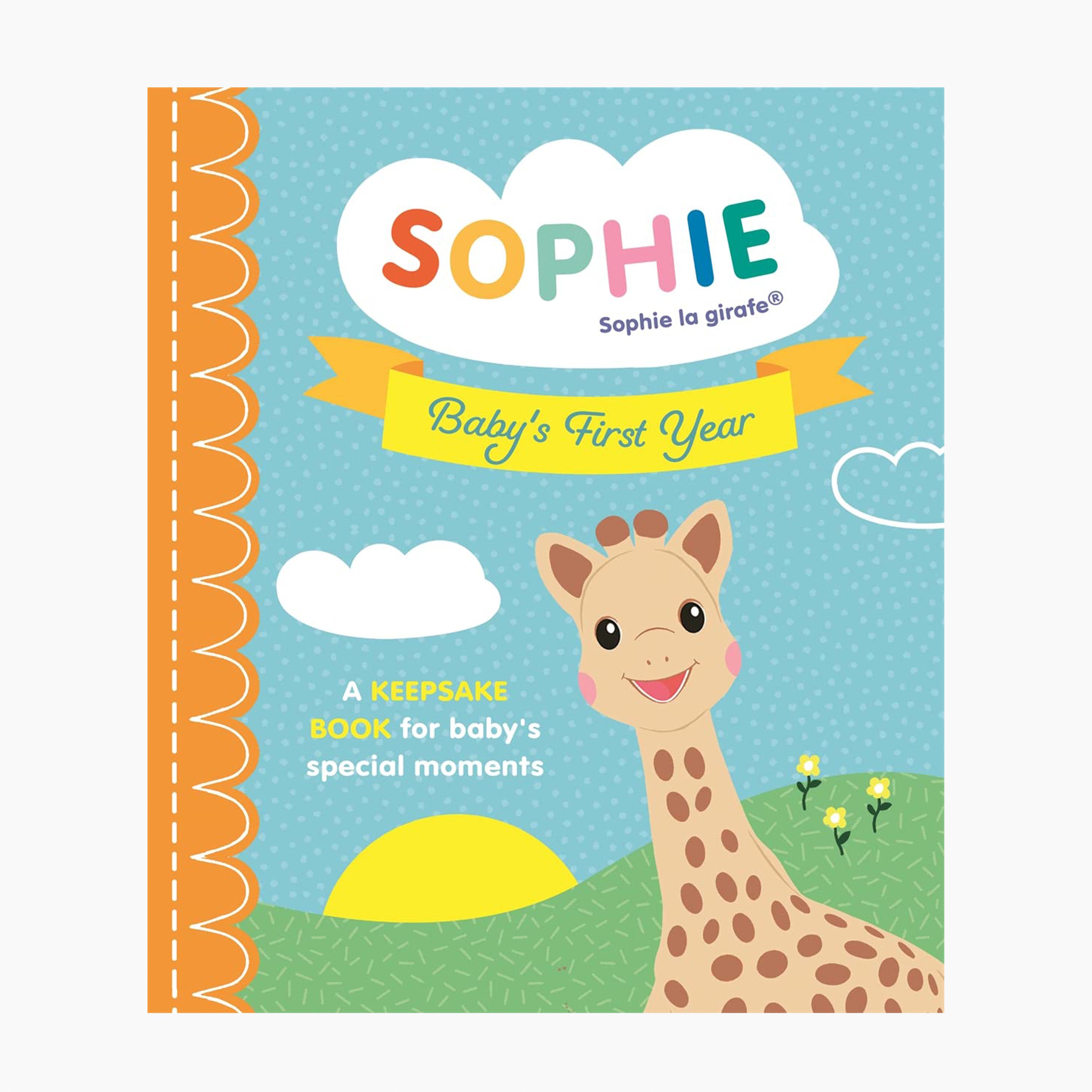 An image of Milestone Book - Baby's First Year Album | Sophie La Girafe
