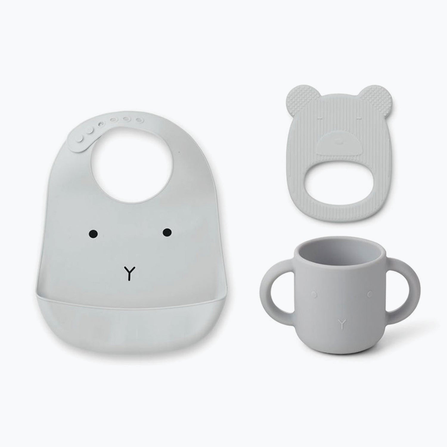 An image of Baby Set - Training Cup, Bib and Teether Set | Liewood