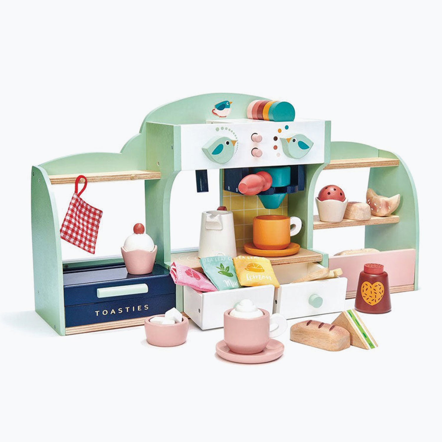 An image of Wooden Toys - Kids Pretend Play - Wooden Kids Cafe | Tender Leaf