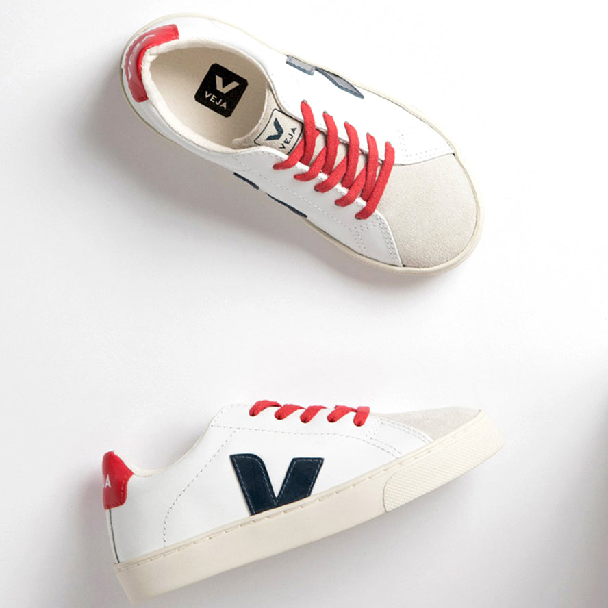 Veja Esplar Leather Lace Trainer - Red 