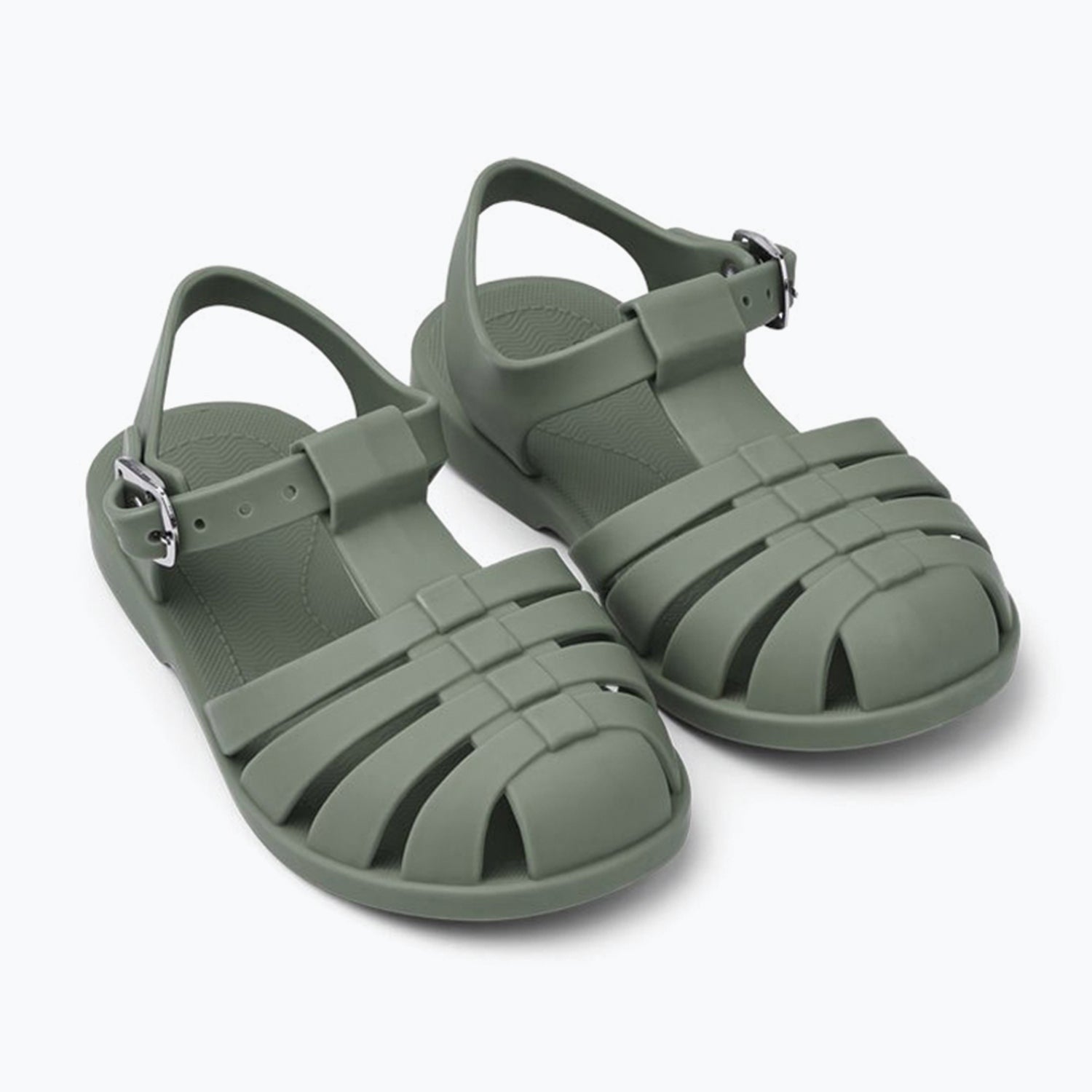 An image of Liewood Bre Sandals - Kids Summer Sandals Faune Green / EU21/UK5.5