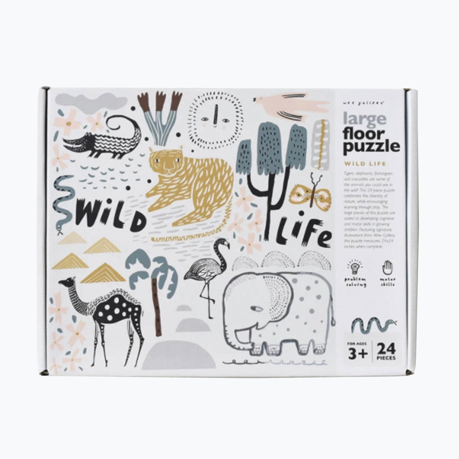 An image of Wooden Floor Puzzle - Kids Puzzle - Wild Life Puzzle | Wee Gallery