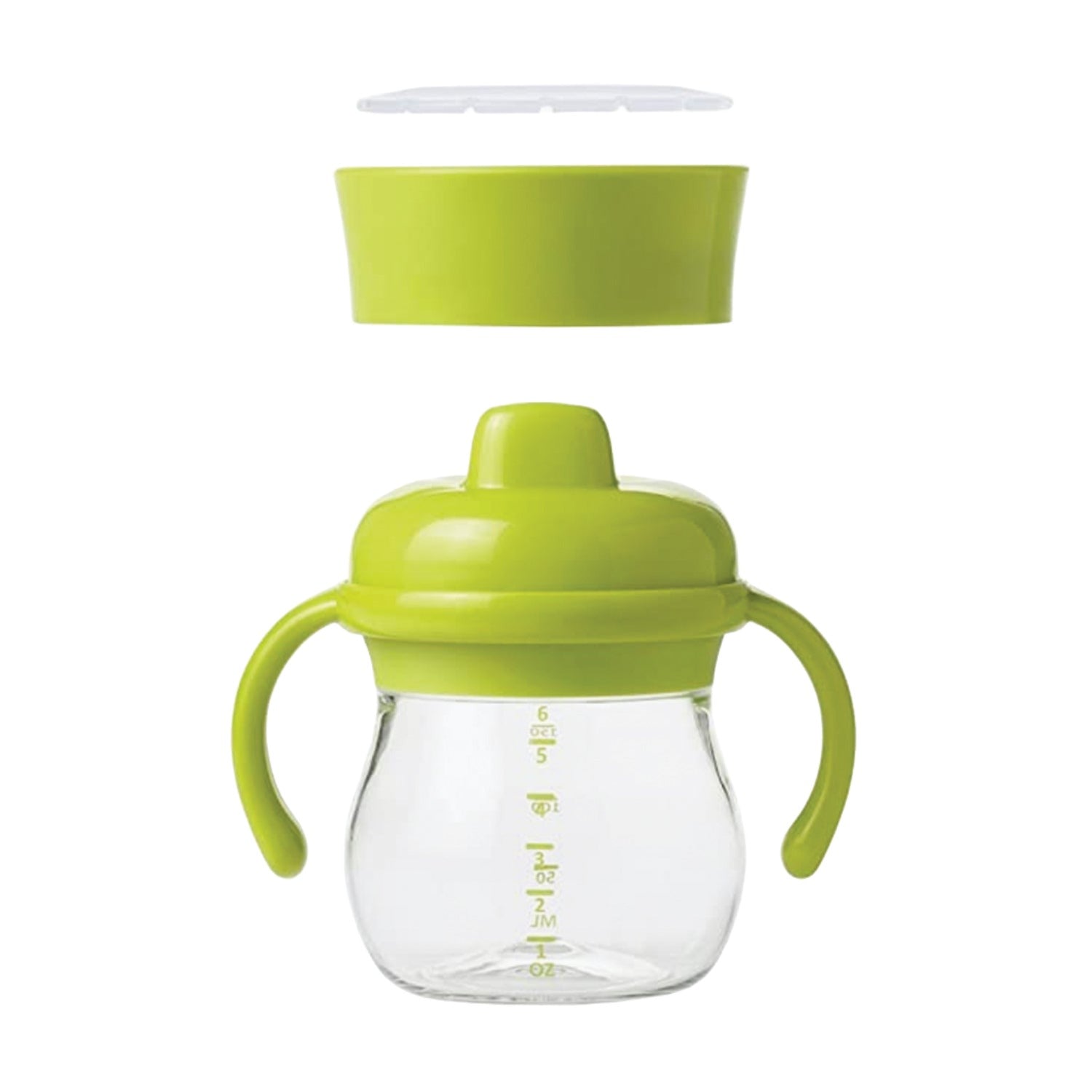An image of Kids Cup - Sippy Cup - Transitions Hard Spout Sippy Cup Set - Green | OXO Tot