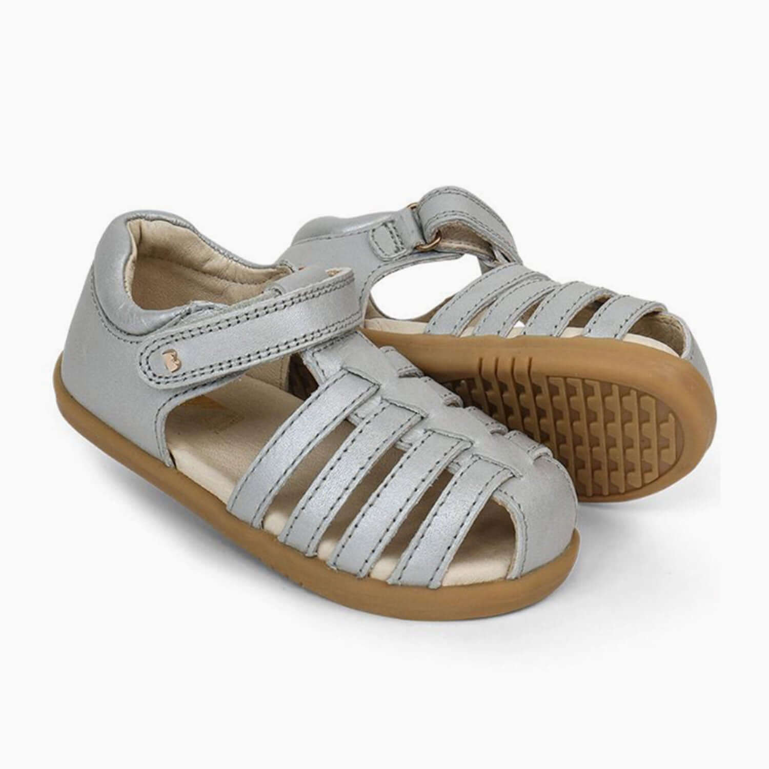 An image of Girls Shoes - I-Walk Jump Sandal -Silver | Bobux Silver / EU24/UK7