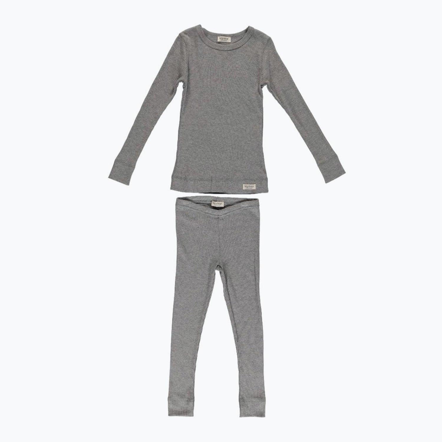 An image of Kids Sleepwear - Kids pajamas | MarMar Copenhagen Grey / 4Y/104cm