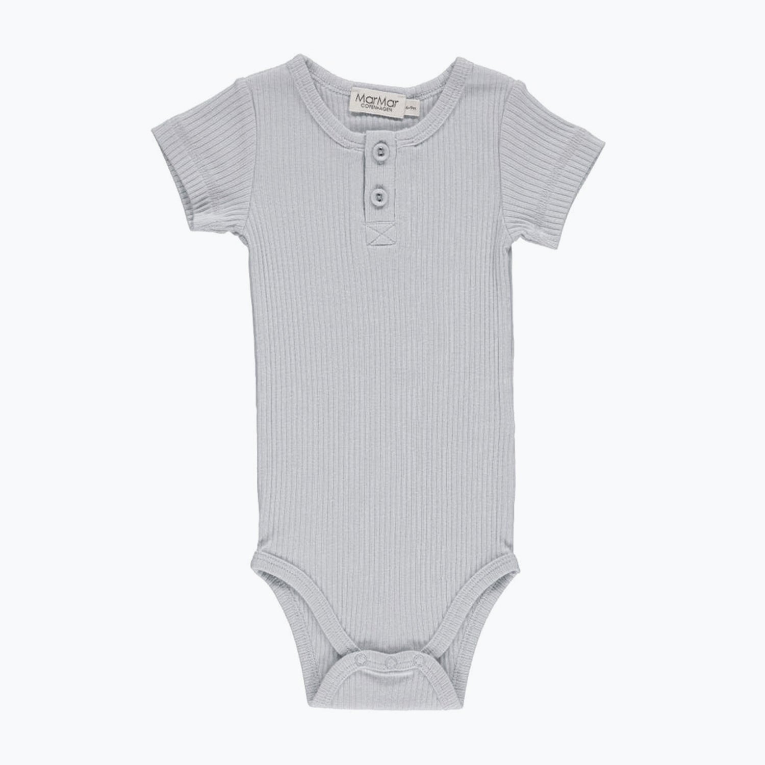 An image of Body Short Sleeve - Baby Essentials | MarMar Copenhagen Pale Blue / 1Y/80CM