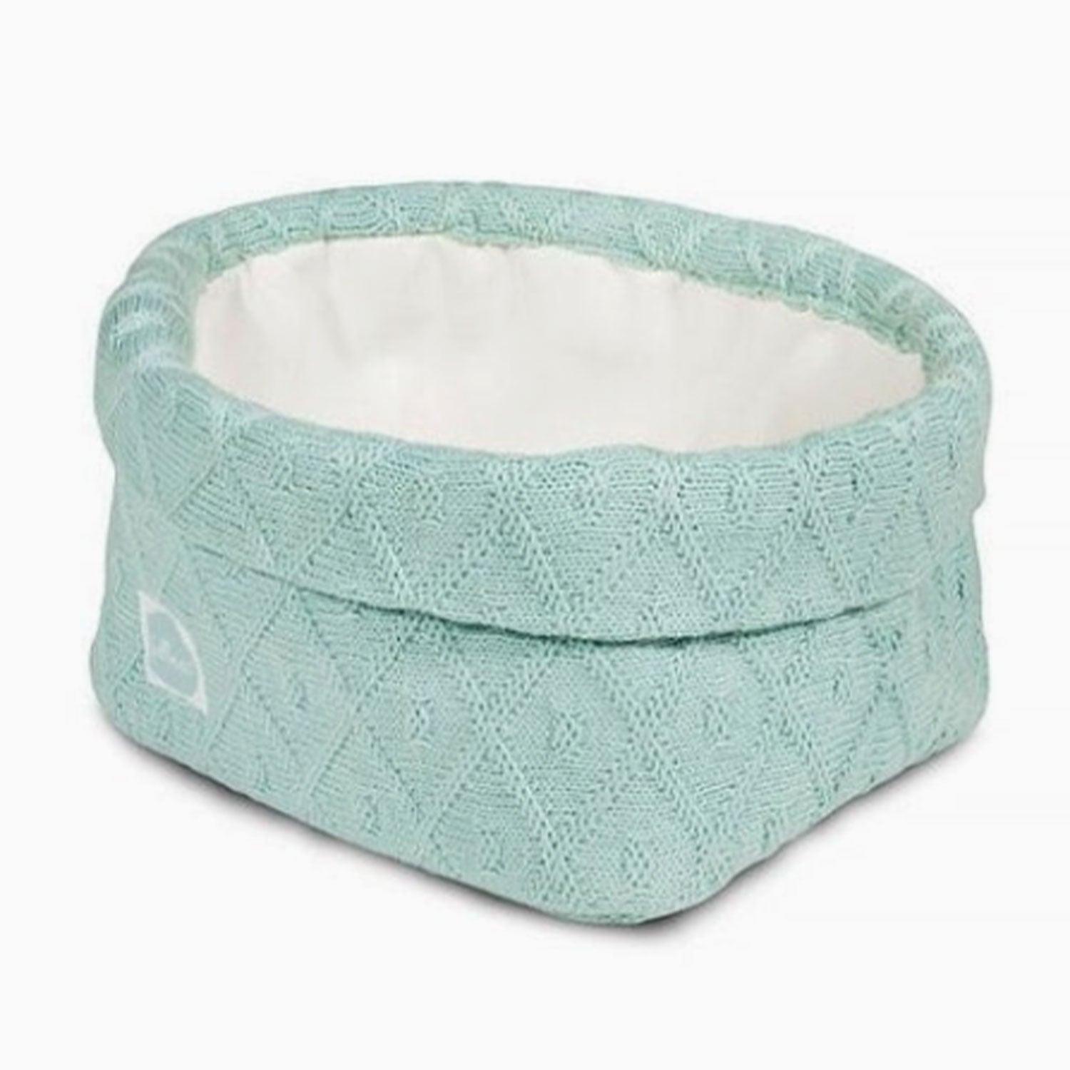An image of Baby Storage - Jollein Basket Diamond Knit | Jollein Green