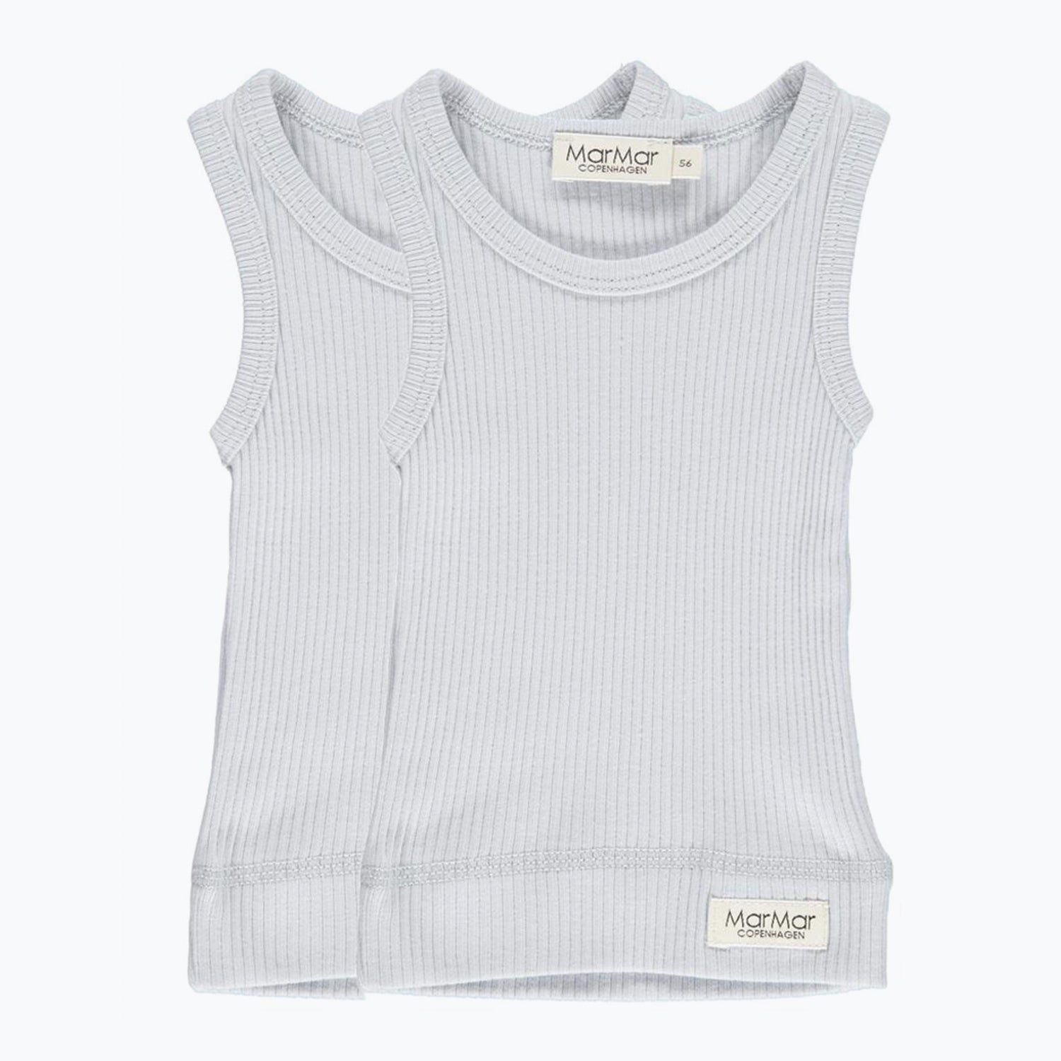 An image of Baby Vest - Kids Sleeveless Top | MarMar Copenhagen Grey / 1Y/80cm