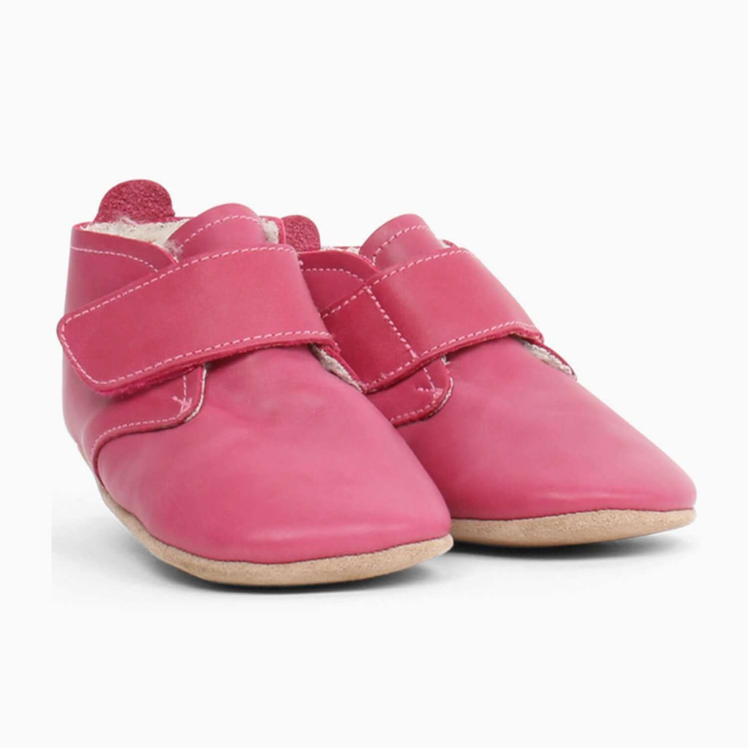 An image of Baby Shoes - Pre Walkers - Soft Sole Lined Boots | Bobux Dark Pink / XL